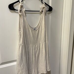 Princess Polly Cream Tie-Strap Tank Top